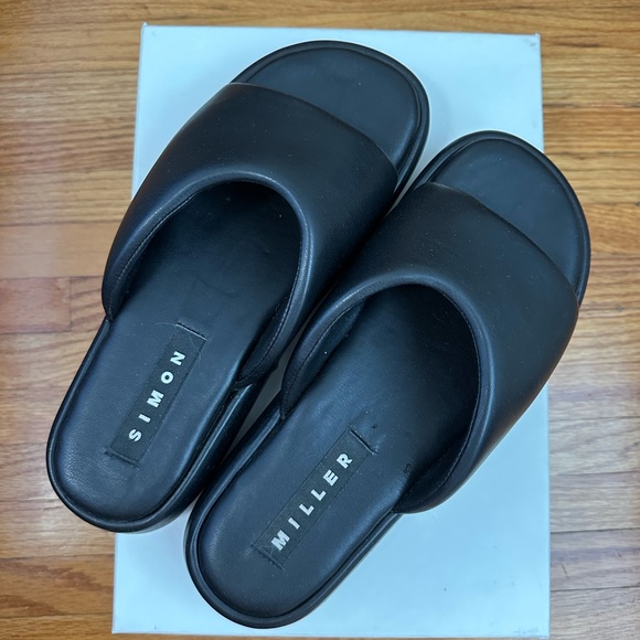 Simon Miller Black Slide Sandals - Picture 1 of 4